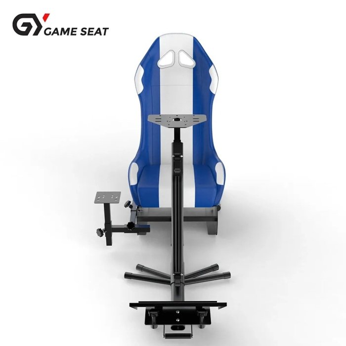 GAMESEAT GY017 Racing Simulator Cockpit Seat – White/Blue - Image 3