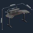 Gamvity Electric Height Adjustable Gaming Desk(1600*800*750) - Black - Image 7