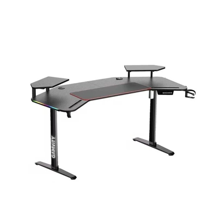 Gamvity Electric Height Adjustable Gaming Desk(1600*800*750) - Black - Image 3