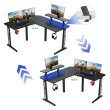 Gamvity Gaming Corner Modern L Shaped Computer Desk (140/130x60x73)cm - Black Tr-l - Image 5
