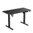 Gamvity Height-Adjustable Metal Modern Office/Gaming Desk 1400*600 - Carbon Fiber Black - Image 6