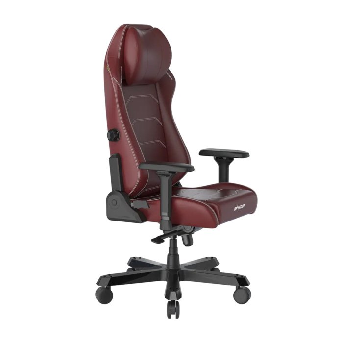 DXRacer Master Series 4D Integrated Lumbar Support Height Adjustable Headrest 4D Armrest Multi-functional Tilt Mechanism - Maroon - Image 3