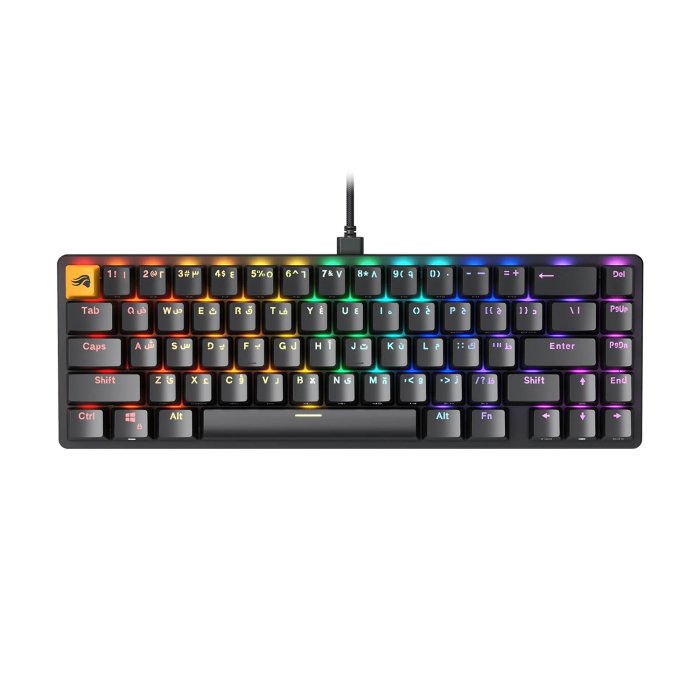 Glorious GMMK2 Compact 65% Modular Mechanical Gaming Keyboard (Arabic) Pre-Built Edition - Black - Image 3