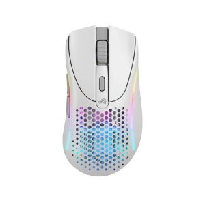 Glorious Model D 2 Wireless/Bluetooth UltraLight Ergonomic RGB Gaming Mouse (66g) - White