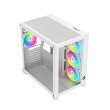GameOn Emperor Arctic Series Mid Tower Two Panel Front & Left Side Tempered Glass Case with 7 ARGB Fans - White - Image 7