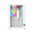 GameOn Emperor Arctic Series Mid Tower Two Panel Front & Left Side Tempered Glass Case with 7 ARGB Fans - White - Image 6