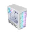 GameOn Emperor Arctic I Series Mid Tower Tempered Glass Side Panel Case with 7 ARGB Fans - White - Image 7