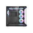 GameOn Emperor Arctic III Series Mid Tower Two Panel Front & Left Side Tempered Glass Case with 7 ARGB Fans - Black - Image 7