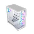 GameOn Emperor Mid Night IV Series Mid Tower Tempered Glass Side Panel Case with 7 ARGB Fans - White - Image 6