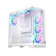 GameOn Emperor Mid Night IV Series Mid Tower Tempered Glass Side Panel Case with 7 ARGB Fans - White - Image 4