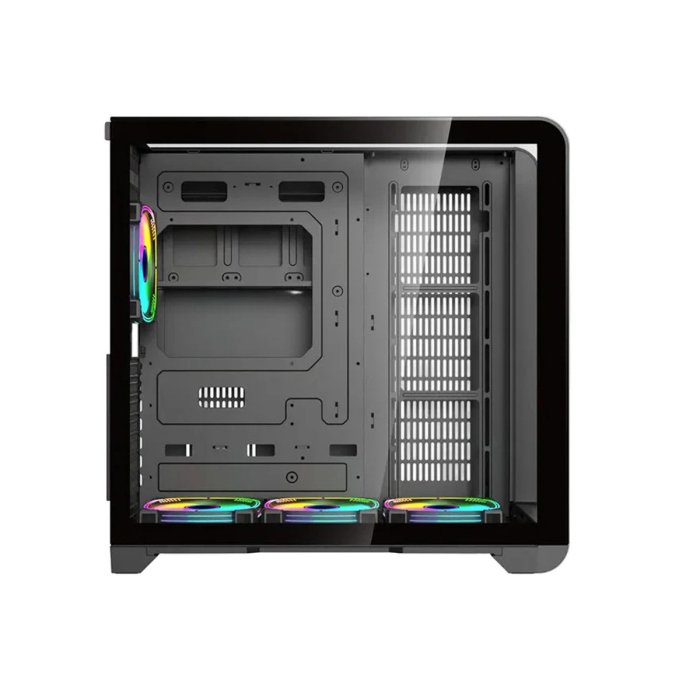 GameOn Infinity Midnight Series ARGB Mid Tower Gaming Case With (4 ARGB Fans Included) - Black - Image 3
