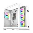 GameOn Infinity Midnight Series ARGB Mid Tower Gaming Case With (4 ARGB Fans Included) - White - Image 5
