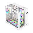 GameOn Infinity Midnight Series ARGB Mid Tower Gaming Case With (4 ARGB Fans Included) - White - Image 7