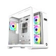 GameOn Infinity Series Digital Display Screen Mid Tower Three Panel Front,Top & Left Side Tempered Glass Case With 7 RGB Fans - White - Image 5
