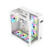 GameOn Infinity Series Digital Display Screen Mid Tower Three Panel Front,Top & Left Side Tempered Glass Case With 7 RGB Fans - White - Image 6