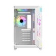 GameOn Pulse Series ARGB ATX Mid Tower Gaming PC Case With (7 ARGB Fans Included) - White - Image 7
