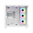 GameOn Pulse Series ARGB ATX Mid Tower Gaming PC Case With (7 ARGB Fans Included) - White - Image 6
