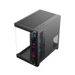 GameOn Pulse Series Mid Tower Two Panel Front & Left Side Tempered Glass Case With 7 RGB Fans - Black - Image 9