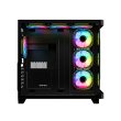 GameOn Pulse Series Mid Tower Two Panel Front & Left Side Tempered Glass Case With 7 RGB Fans - Black - Image 8
