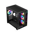 GameOn Pulse Series Mid Tower Two Panel Front & Left Side Tempered Glass Case With 7 RGB Fans - Black - Image 6