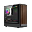 GameOn Timberi Midnight Series ARGB + PWM Mid Tower Gaming Case With (7 Fans Included) - Wood/Black - Image 5