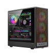 GameOn Timberi Midnight Series ARGB + PWM Mid Tower Gaming Case With (7 Fans Included) - Wood/Black - Image 4