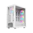 GameOn Trident IV-A PowerForge Series Mid Tower Gaming Case with 750W Power Supply Pre-Installed (4 ARGB Fans Included) - White - Image 8
