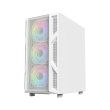 GameOn Trident IV-A PowerForge Series Mid Tower Gaming Case with 750W Power Supply Pre-Installed (4 ARGB Fans Included) - White - Image 11