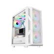 GameOn Trident IV-A PowerForge Series Mid Tower Gaming Case with 750W Power Supply Pre-Installed (4 ARGB Fans Included) - White - Image 6