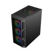 GameOn Trident IV-M PowerForge Series Mid Tower Gaming Case with 750W Power Supply Pre-Installed (4 ARGB Fans Included) - Black - Image 10