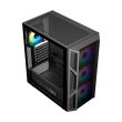 GameOn Trident IV-M PowerForge Series Mid Tower Gaming Case with 750W Power Supply Pre-Installed (4 ARGB Fans Included) - Black - Image 7