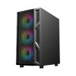 GameOn Trident IV-M PowerForge Series Mid Tower Gaming Case with 750W Power Supply Pre-Installed (4 ARGB Fans Included) - Black - Image 12