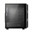 GameOn Trident IV Series Mid Tower Side Tempered Glass Panel Case with 4 RGB Fan - Black - Image 9