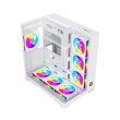 GameOn Valkyrie I Series Mid Tower Three Panel Front,Top & Left Side Tempered Glass Case With 7 RGB Fans - White - Image 6