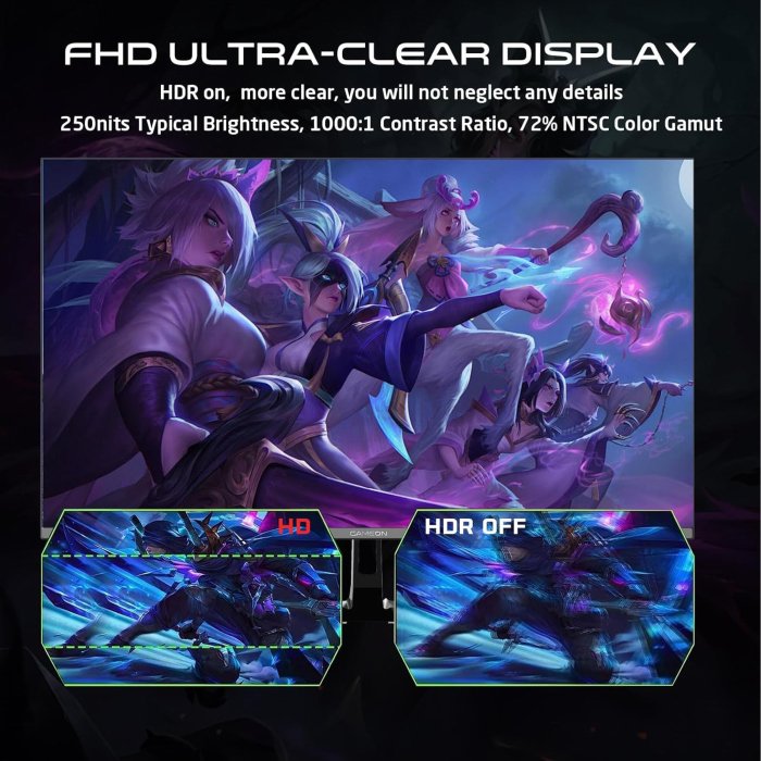 Gameon Pro Series 27" FHD IPS 180Hz 0.5ms, HDMI 2.1, Display Port 1.4 With AMD FreeSync & Nvidia G-Sync Gaming Monitor - Image 3