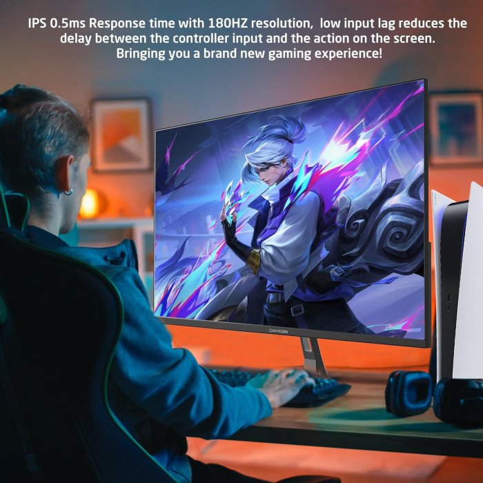 Gameon Pro Series 27" FHD IPS 180Hz 0.5ms, HDMI 2.1, Display Port 1.4 With AMD FreeSync & Nvidia G-Sync Gaming Monitor - Image 2