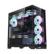 GameOn Emperor Mid Night IV Series Mid Tower Tempered Glass Side Panel Case with 7 ARGB Fans - Black - Image 4