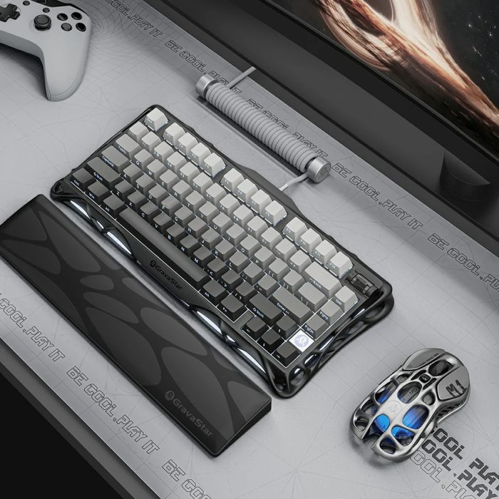 GravaStar Mercury K1 75% Wireless Mechanical Gaming Keyboard For Windows XP & Above/Mac - Gradient Black - Image 2