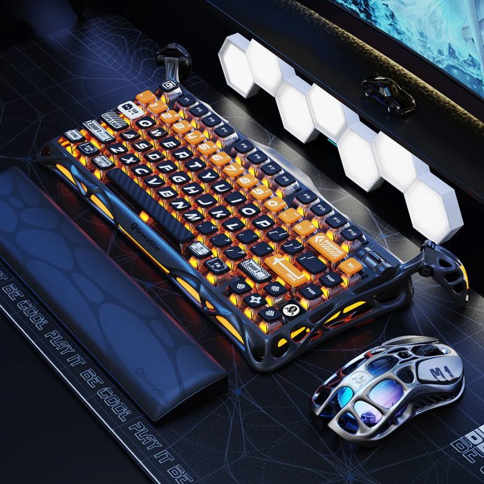 GravaStar Mercury K1 Pro 75% Wireless Mechanical Gaming Keyboard For Windows XP & Above/Mac - CyberFlare - Image 2