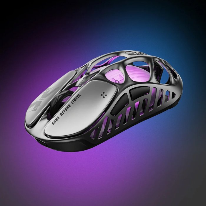 Gravastar Mercury X Pro Magnesium Alloy Frame Wireless/Bluetooth/Wired Gaming Mouse - Interstellar Silver - Image 3