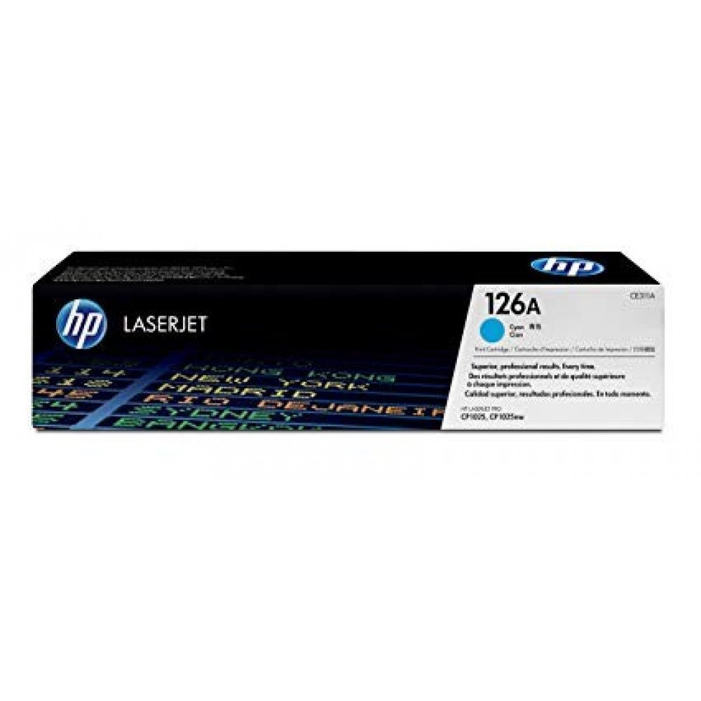 HP 126A Cyan Original LaserJet Toner Cartridge (CE311A)...