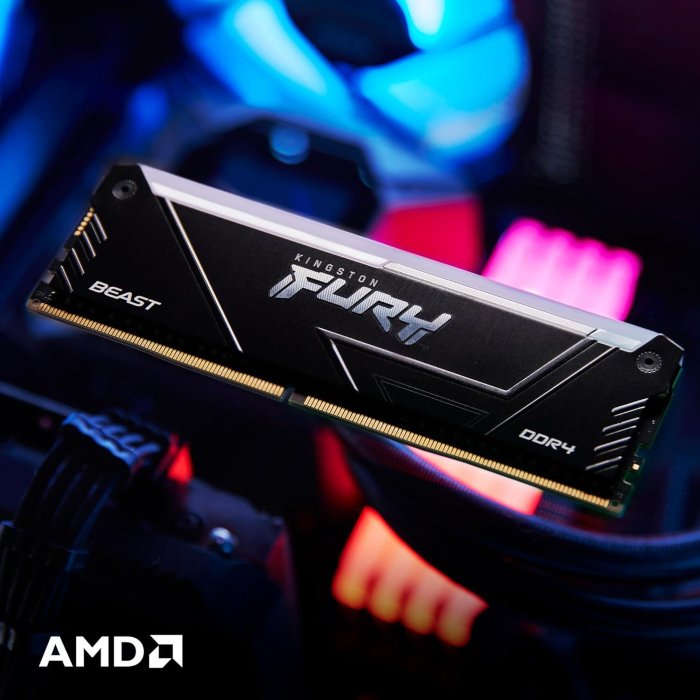 Kingston Fury Beast RGB 16GB (2x8GB) DDR4 3200MHz CL16 Memory Kit - Image 2