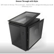 Montech King 65 Pro Mid Tower Two Panel Front & Left Side Tempered Glass Case with 3 RGB Fans - Black - Image 6