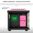 Montech King 65 Pro Mid Tower Two Panel Front & Left Side Tempered Glass Case with 3 RGB Fans - Black - Image 7