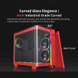 Montech King95 Pro Mid Tower Two Panel Front & Left Side Tempered Glass Case with 6 RGB Fans - Red - Image 5