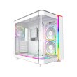 Montech King95 Pro Mid Tower Two Panel Front & Left Side Tempered Glass Case with 6 RGB Fans - White - Image 4
