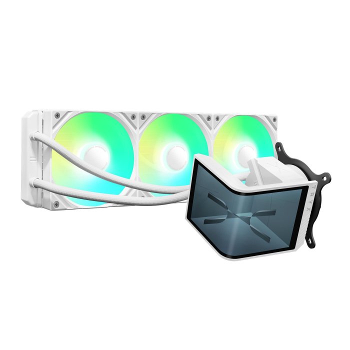 Tryx Panorama SE 360 ARGB 2K 6.5" 60Hz With Curved Amoled Display 360MM Liquid Cooler - White - Image 3