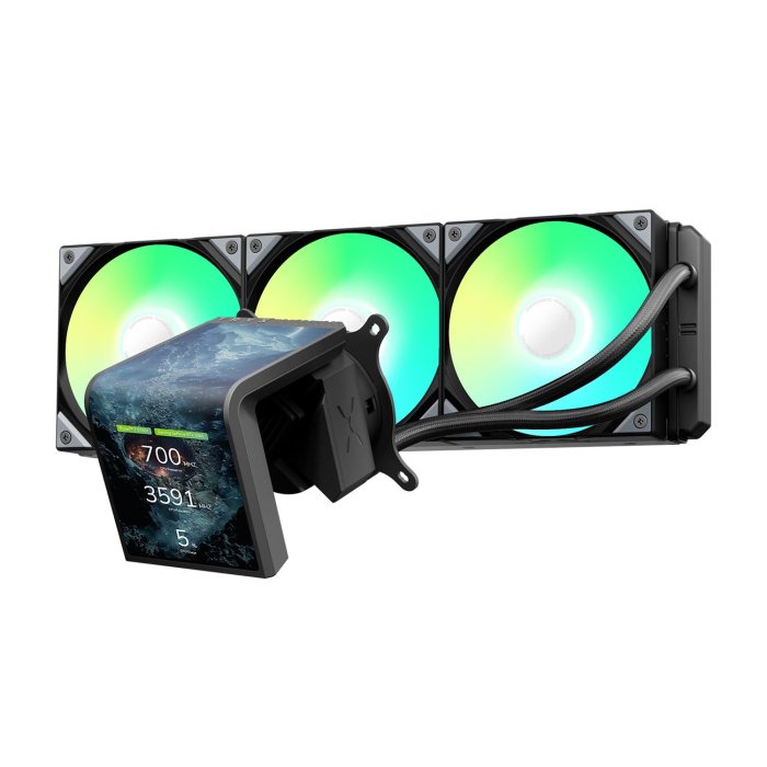 Tryx Panorama SE 360 ARGB 2K 6.5" 60Hz With Curved Amoled Display 360MM Liquid Cooler - Black - Image 3