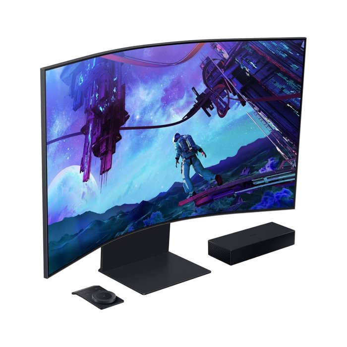 Samsung Odyssey Ark 2nd Gen. (G97NC) 55" 4K UHD (3840 x 2160), VA Panel, 1ms(GTG), 165Hz, 4 Input Multi View, Quantum Mini-LED, AMD FreeSync Premium Pro, HDMI 2.1, Adjustable HAS PIVOT Stand, 1000R Curved Gaming Monitor - Image 3