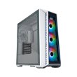 Cooler Master MasterBox 520 Mid Tower Front Removable Top Tempered Glass Side Panel Case with 4 ARGB Fans - White - Image 4
